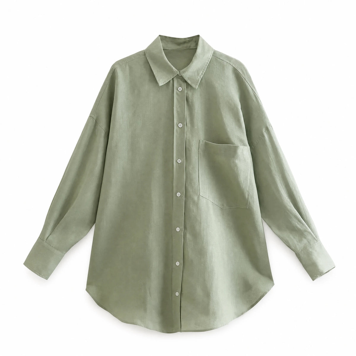 Chemise Oversize Femme Col Classique Coton - image principale