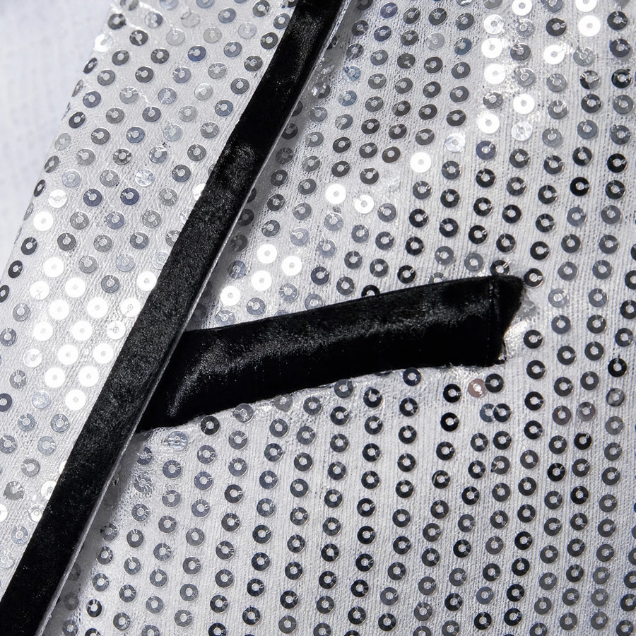 Costume Complet Disco Homme Design - close-up détail matière