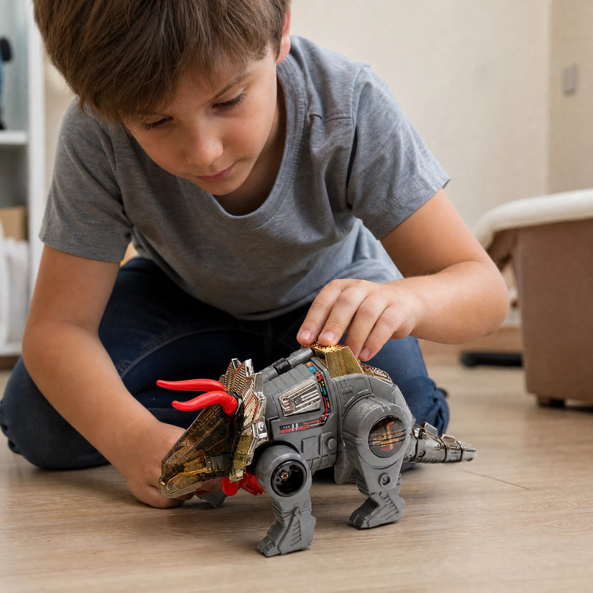 Dinosaure robot jouet transformable rétro années 80 - Utilisation GLOBALE