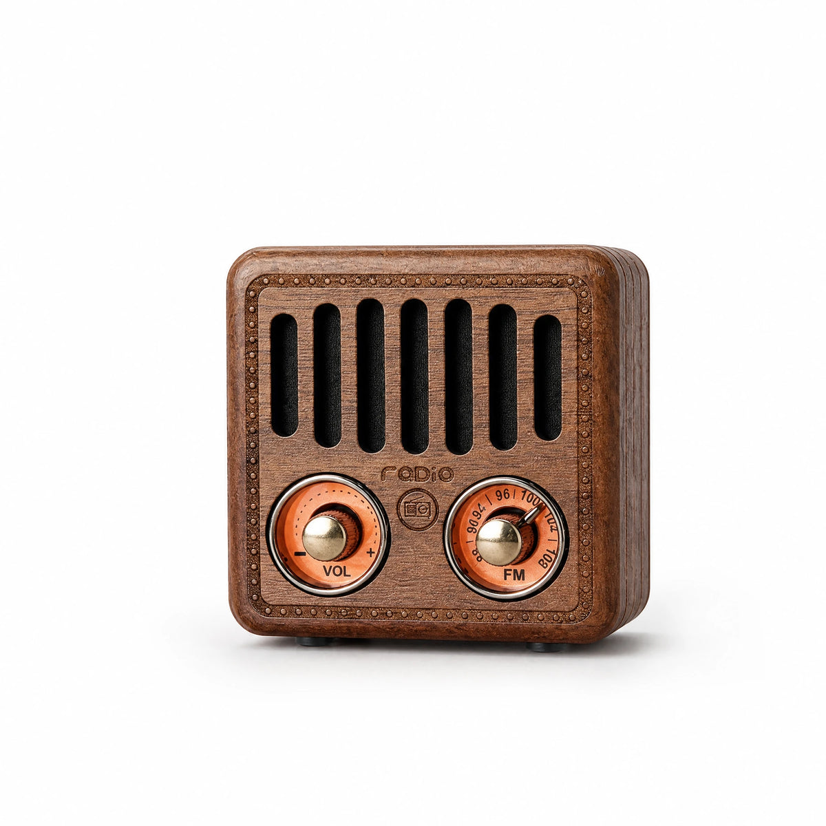 Enceinte Bluetooth Vintage Bois Format Radio Rétro - image principale