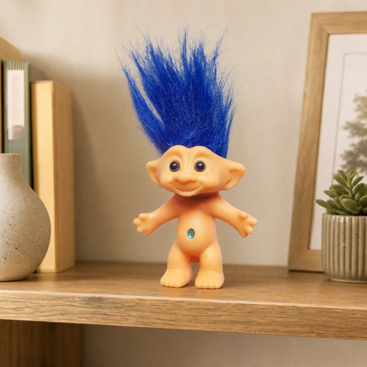 Figurine troll cheveux colorés vintage des années 80 - OBJETS VARIES