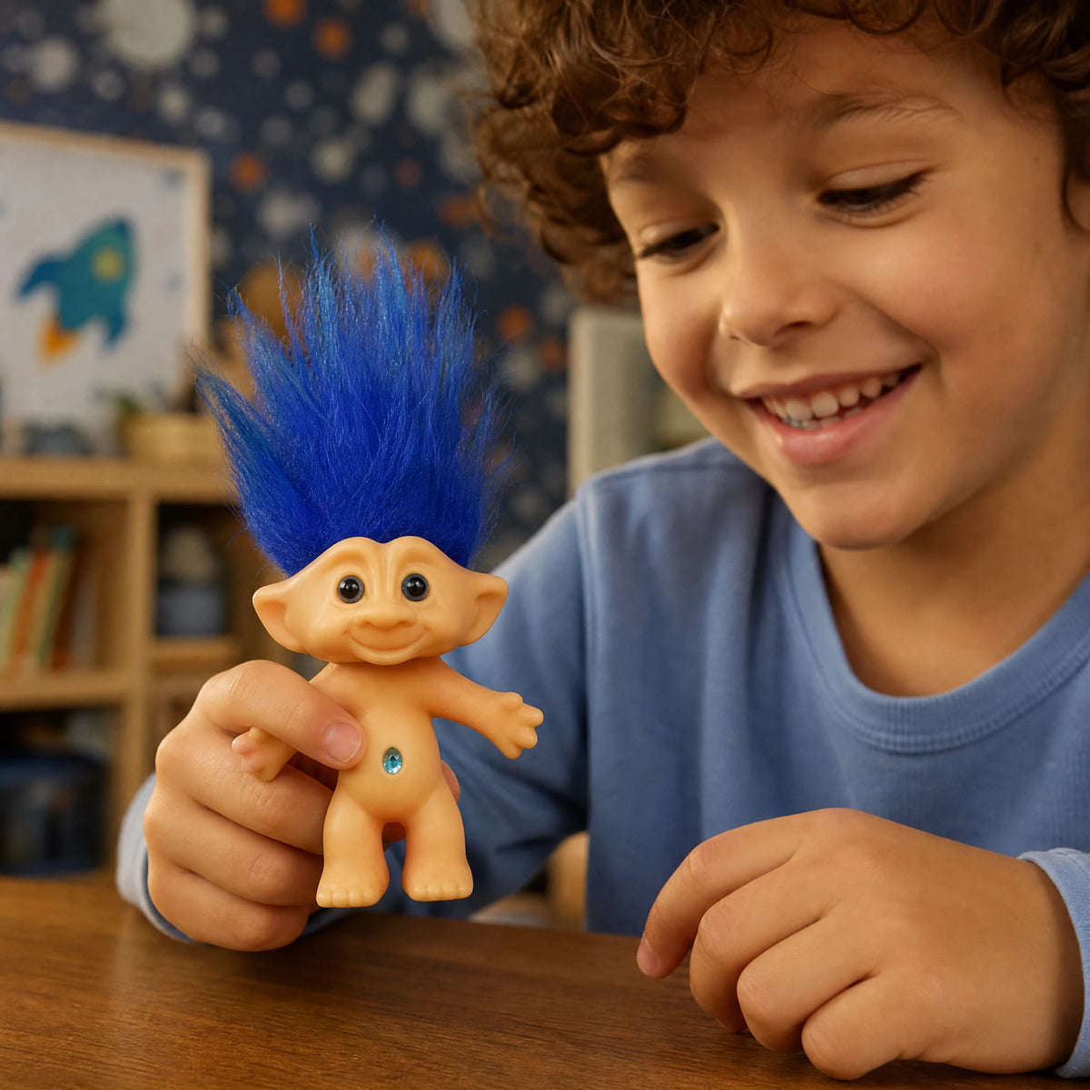 Figurine troll cheveux colorés vintage des années 80 - Utilisation GLOBALE