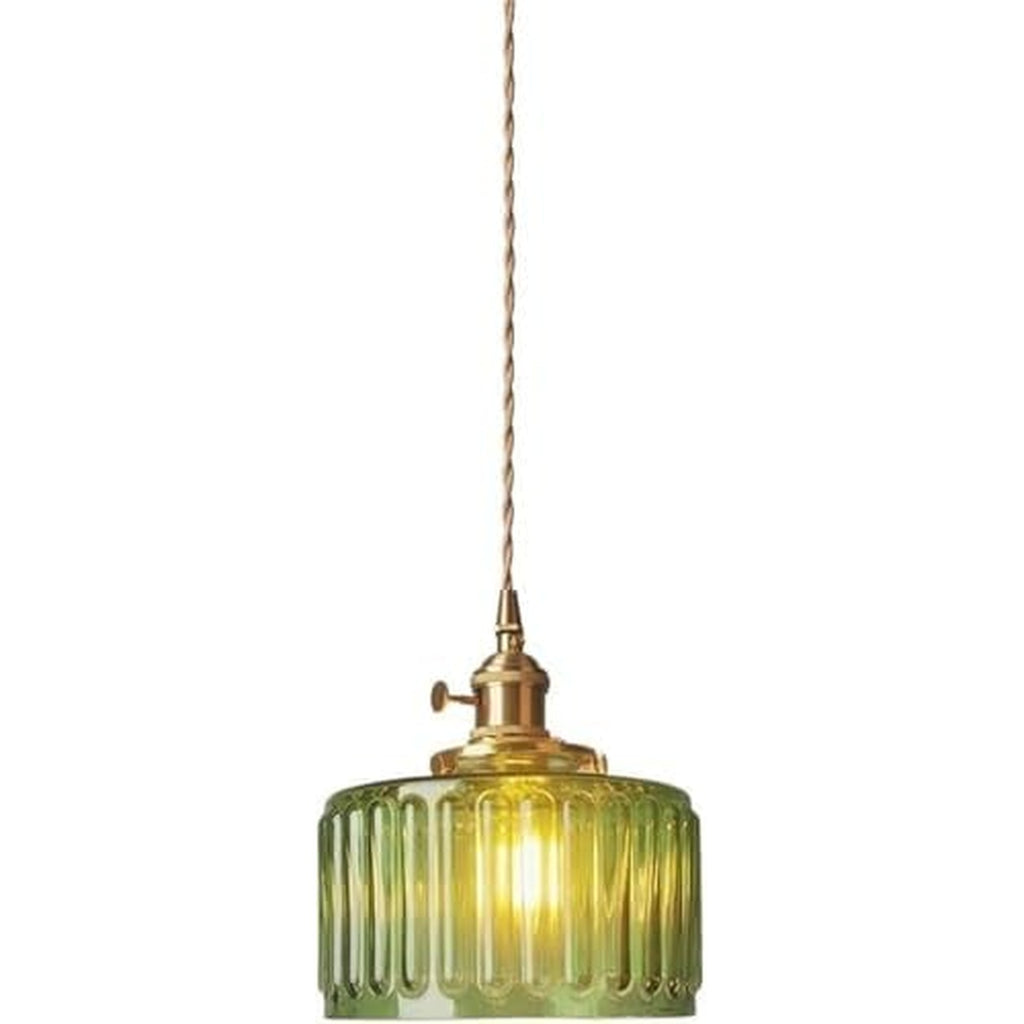 Suspension en Verre Vintage à Motifs Texturés - image principale