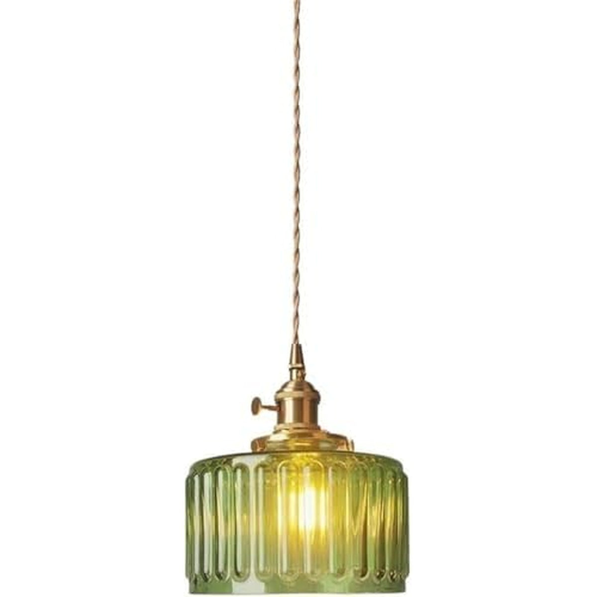 Suspension en Verre Vintage à Motifs Texturés - image principale