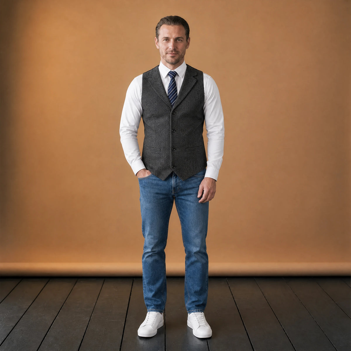 Gilet de costume slim à revers vintage - VETEMENT Studio HOMME