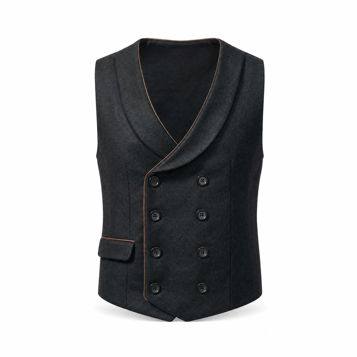Gilet de costume vintage à revers de couleur unie vintage - image principale