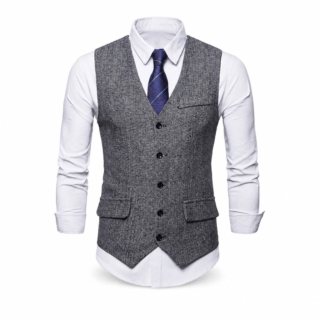 Gilet Gris Homme Vintage - image principale