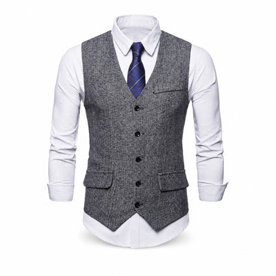 Gilet Gris Homme Vintage - image principale