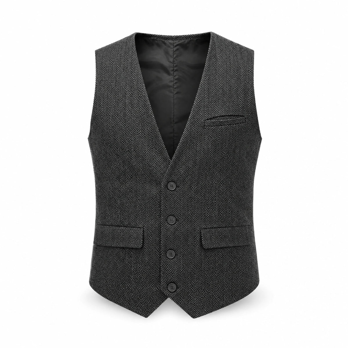 Gilet vintage en tweed à col en V pour homme - image principale