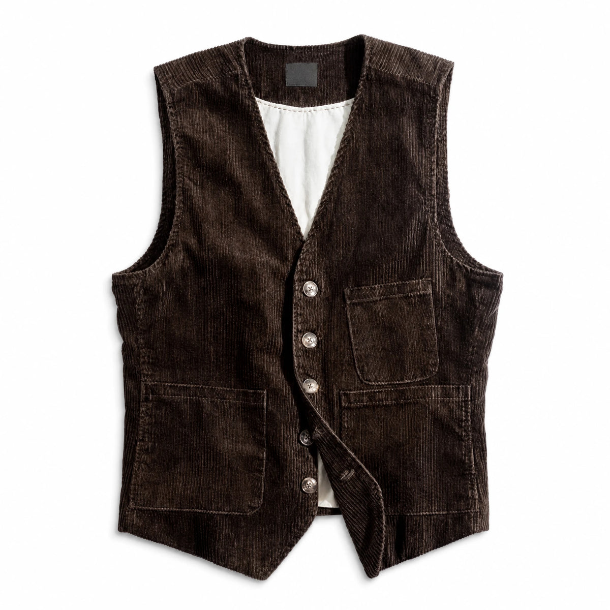 Gilet vintage en velours côtelé - image principale