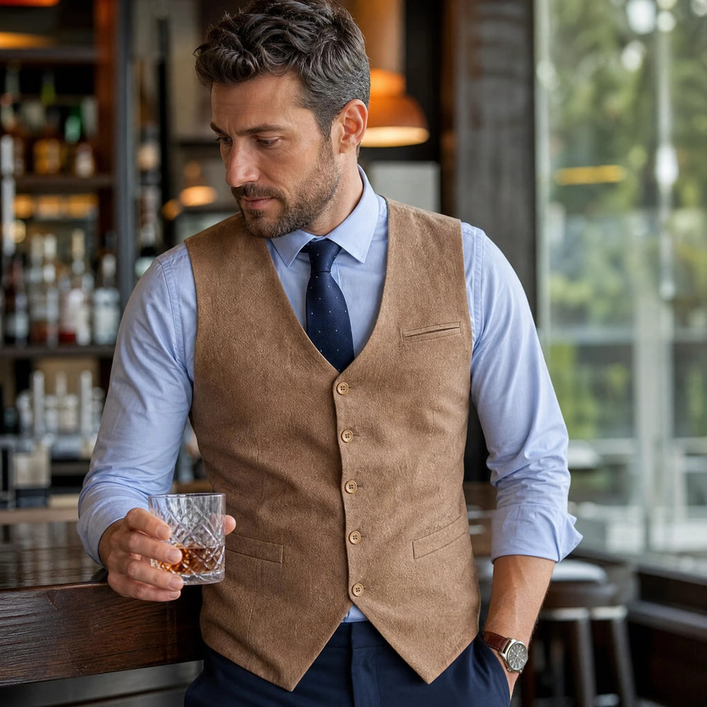 Gilet vintage pour homme en velours - Utilisation GLOBALE