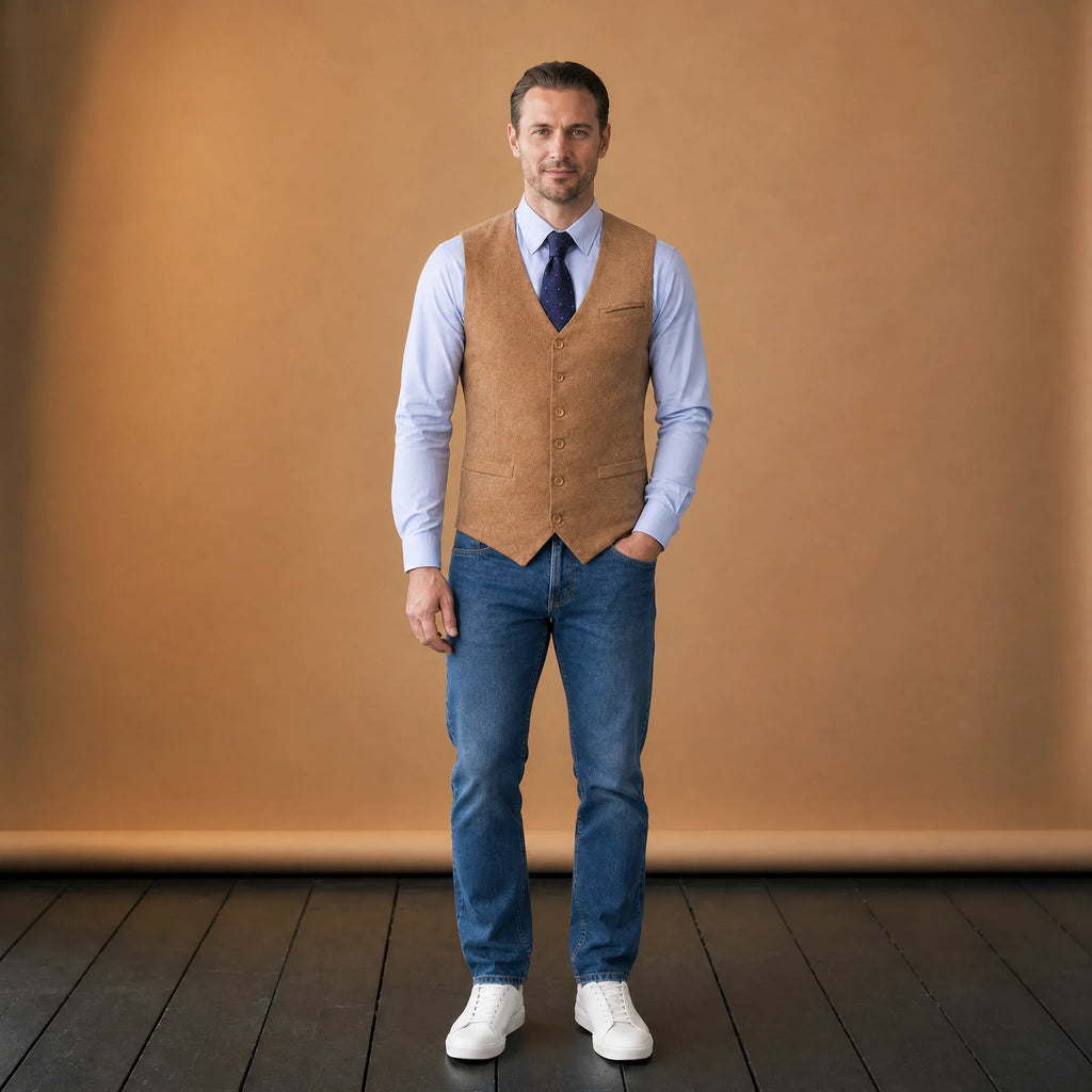 Gilet vintage pour homme en velours - VETEMENT Studio HOMME