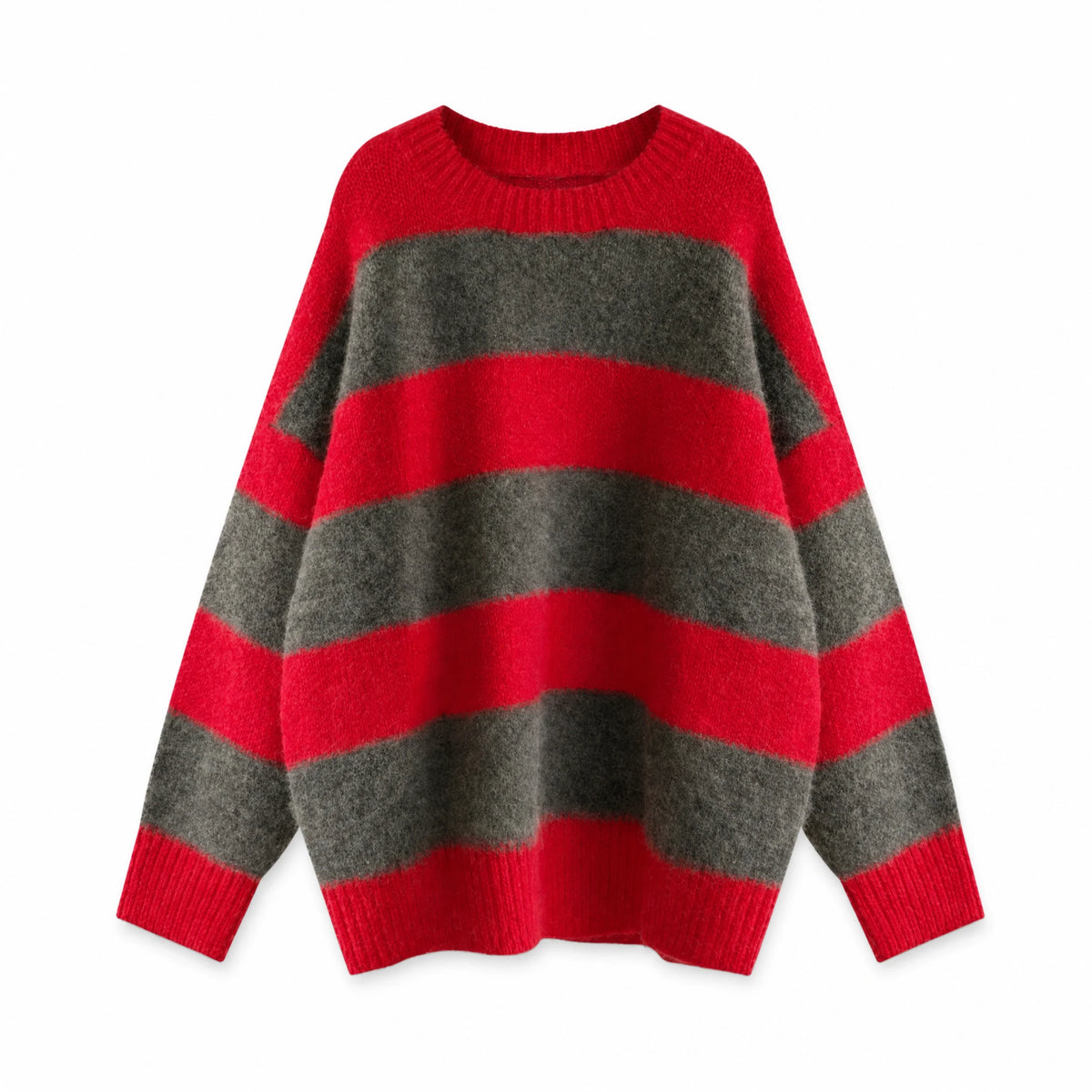 Gros Pull rayure en Laine Femme Année 80 - image principale