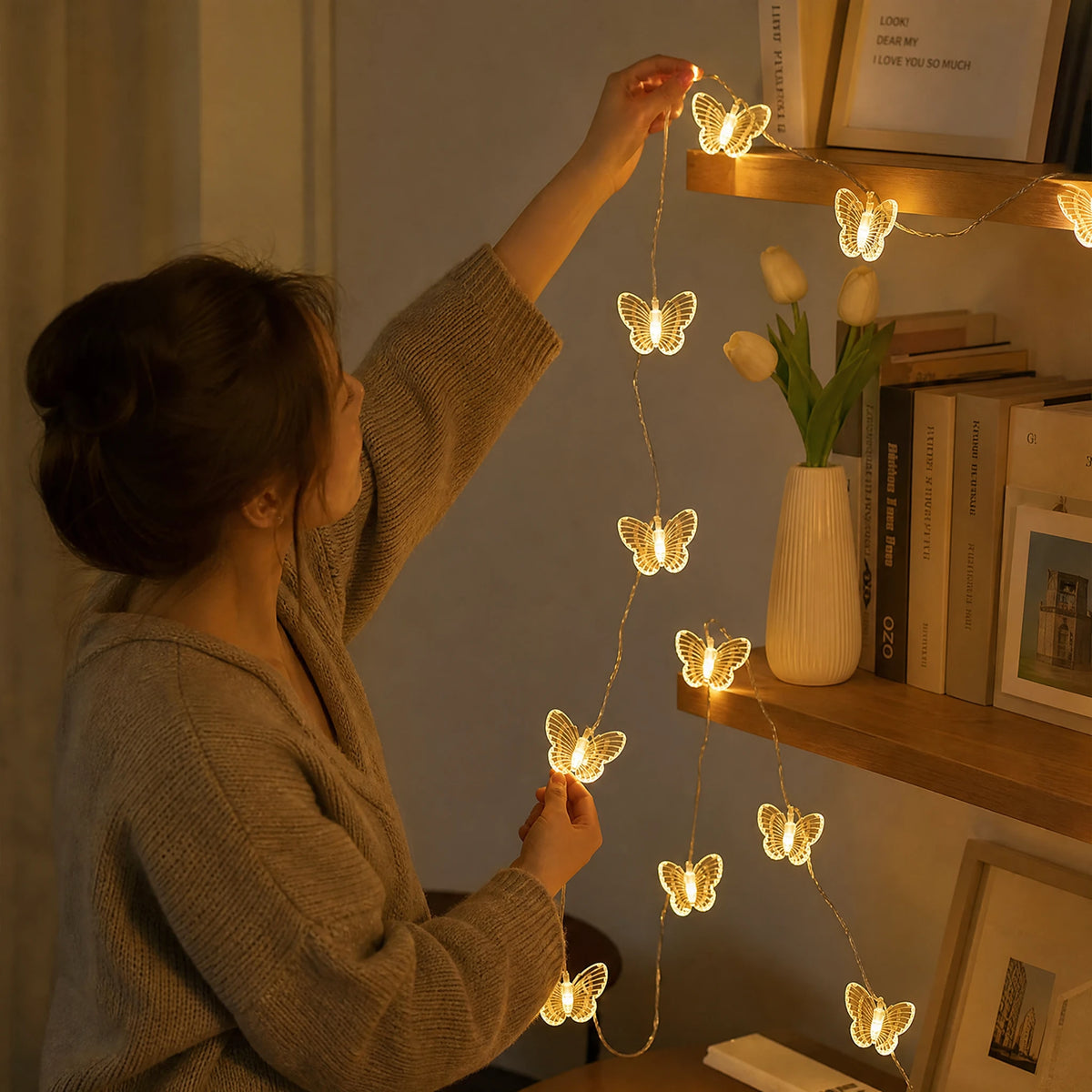 Guirlande Lumineuse Papillon à Piles pour Décoration - Utilisation GLOBALE