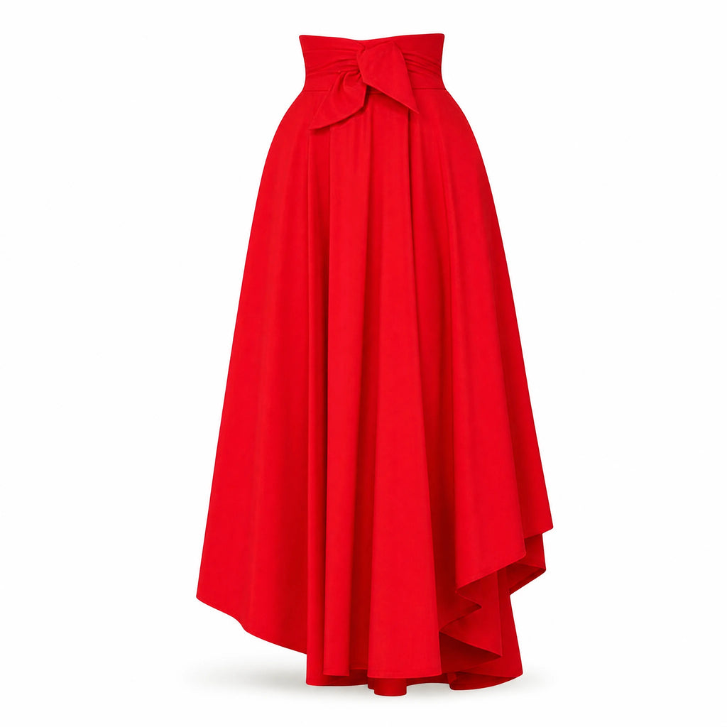 Jupe Longue Ample Taille Haute Vintage - image principale