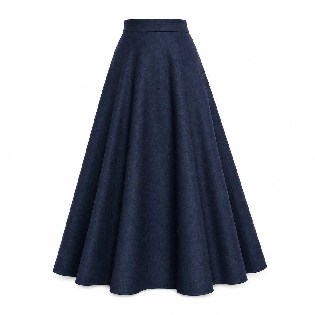 Jupe Vintage Longue Plissée Hiver - image principale