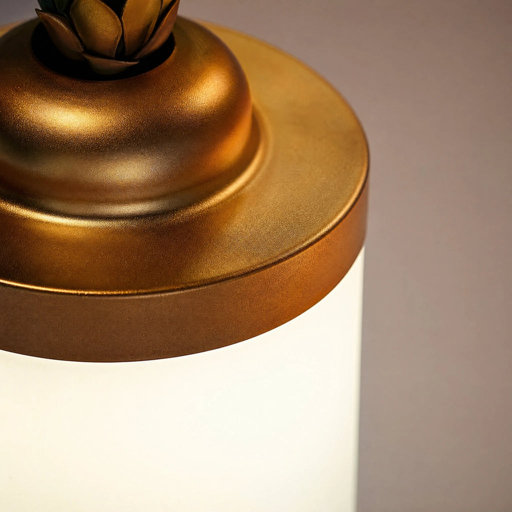 Lampe fleur lumineuse jonquille jaune avec socle LED - close-up détail matière