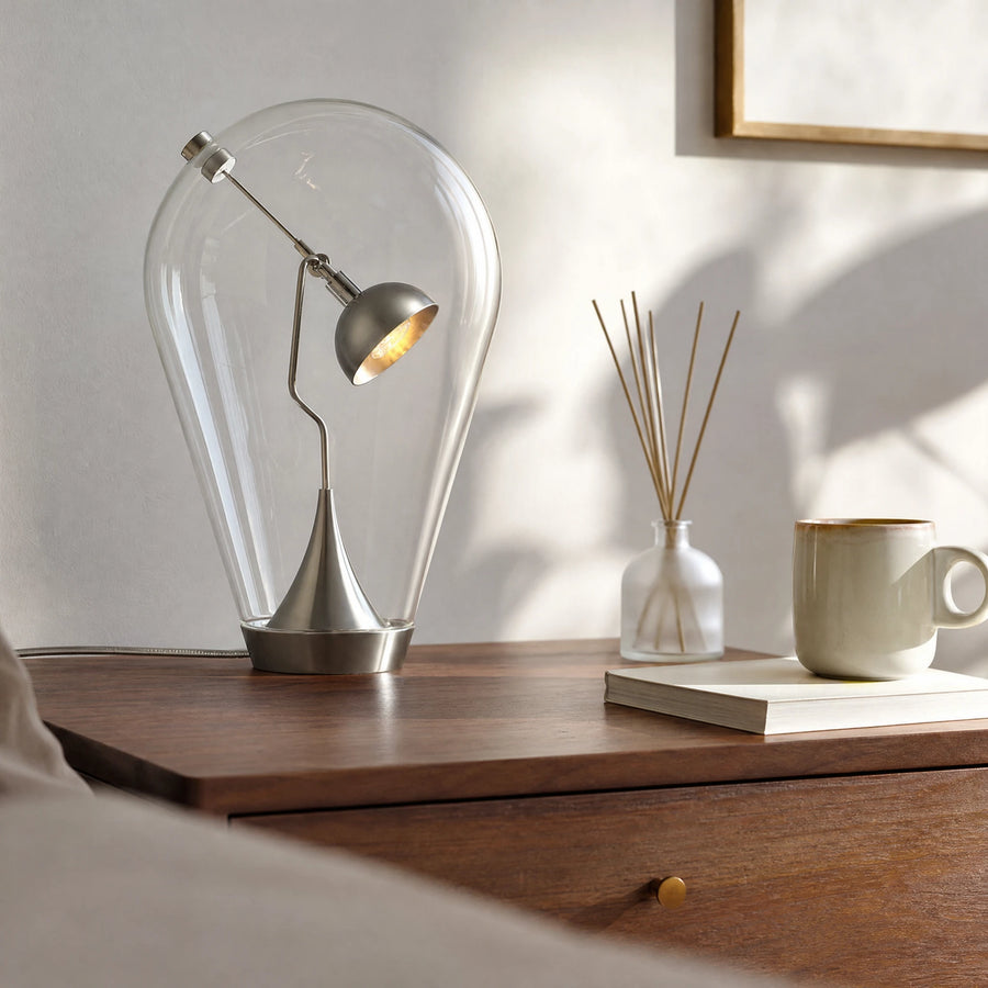 Lampe Vintage Design avec Globe en Verre Transparent - OBJETS VARIES