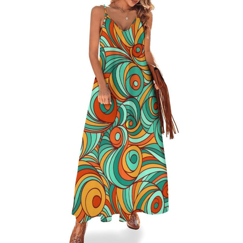 Robe longue disco a motifs psychedeliques Image