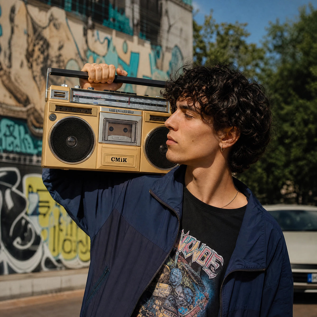 Poste Radio Vintage Boombox des Années 1980 - Utilisation GLOBALE