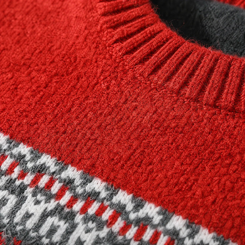Pull de Noël Homme Vintage - close-up détail matière