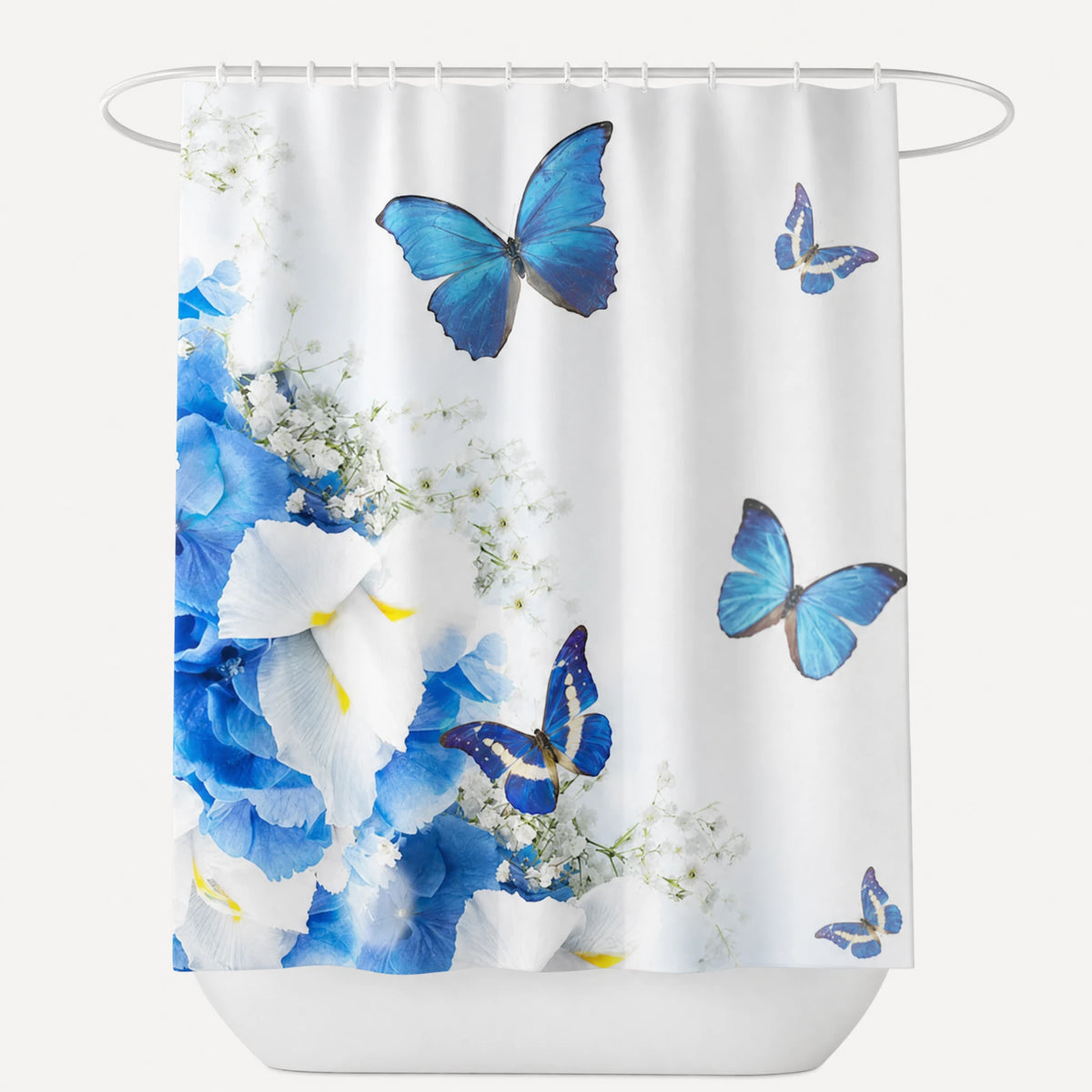Rideau de Douche Motif Floral Vintage à Effet Aquarelle - N / 180x180cm … (4 tailles)