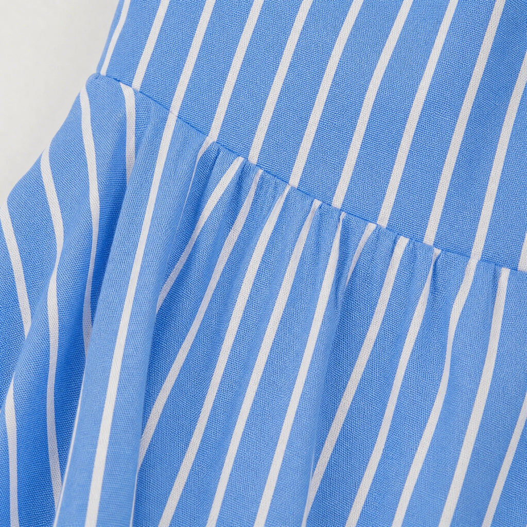 Robe Année 80 à Rayures - close-up détail matière