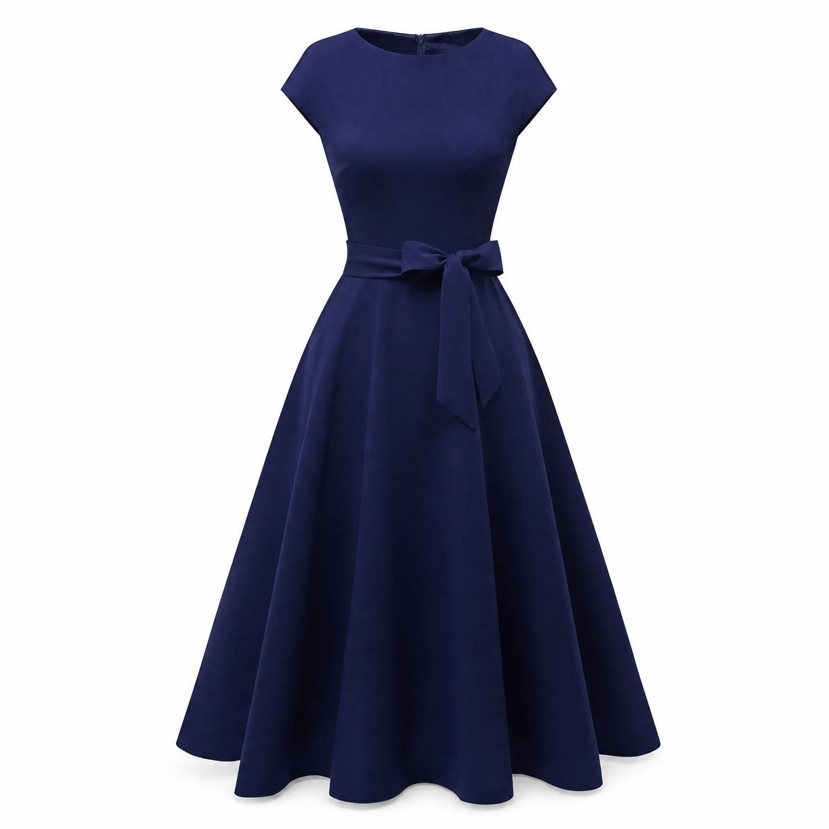 Robe Bleu Vintage Longue Année 60 - image principale