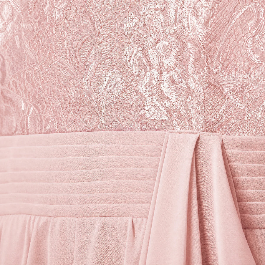 Robe de Soirée Vintage Année 50 Rose - close-up détail matière
