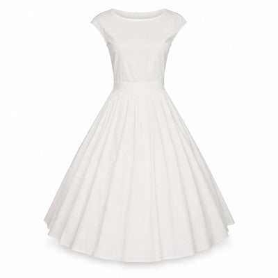 Robe Vintage Année 60 Blanche - image principale