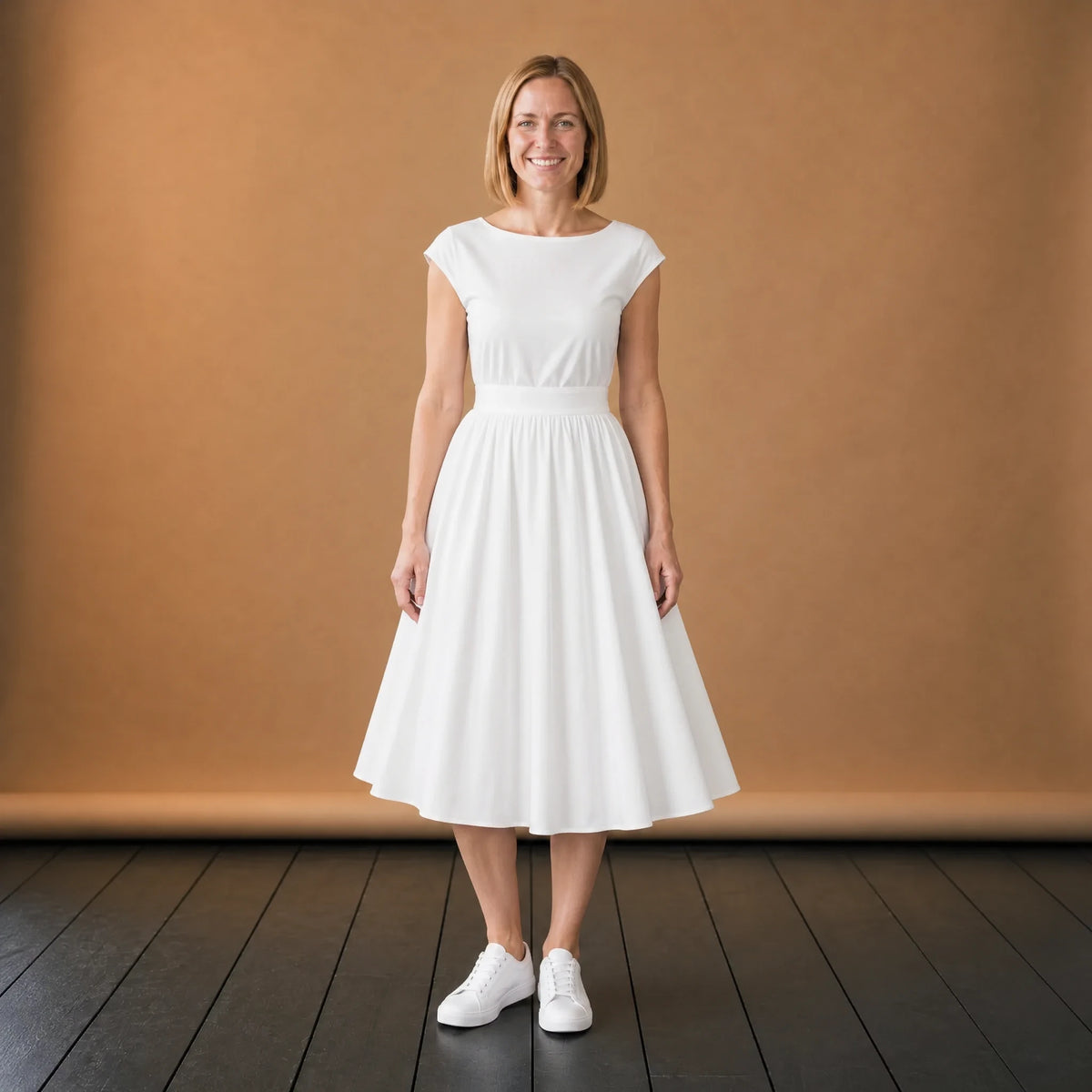 Robe Vintage Année 60 Blanche - VETEMENT Studio FEMME