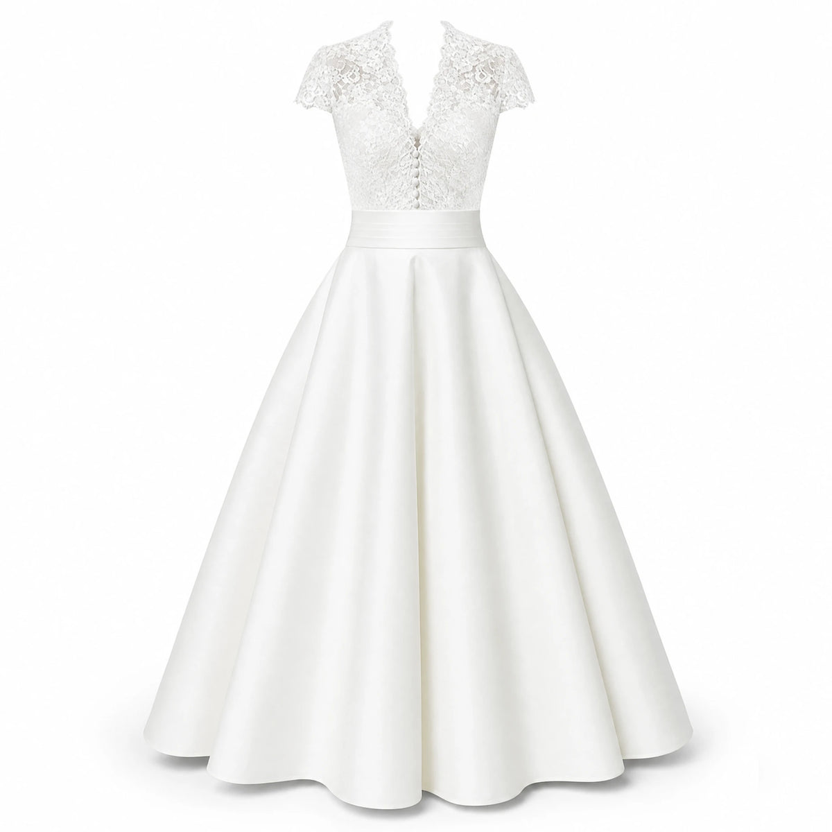 Robe Vintage Dentelle pour Mariage - image principale