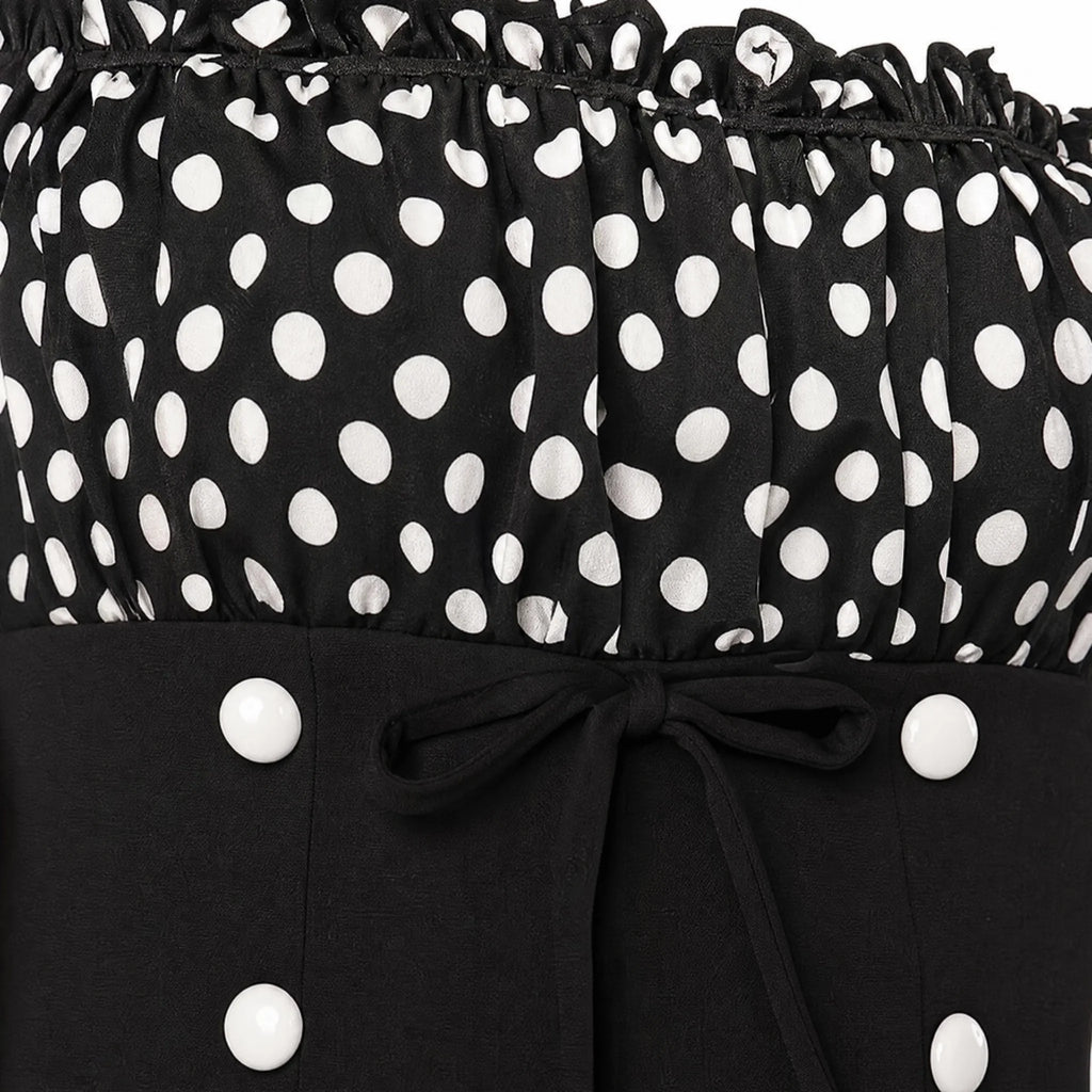 Robe Vintage Pin-Up Année 50 - close-up détail matière