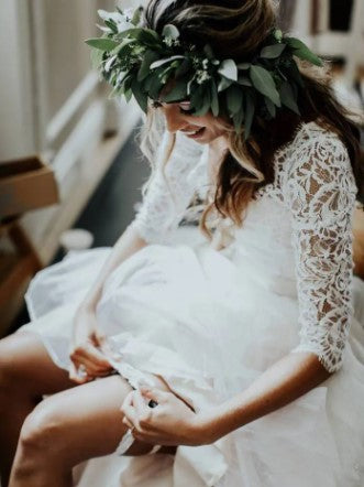 Robe de Mariée Deux Pièces Vintage