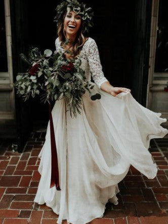 Robe de Mariée Deux Pièces Vintage