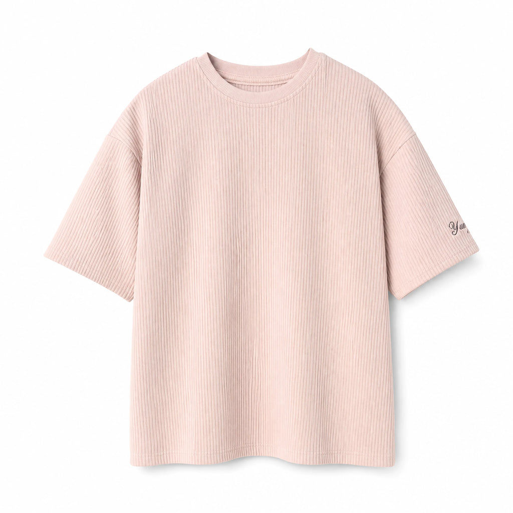 T-shirt à manches courtes en velours côtelé vintage - image principale