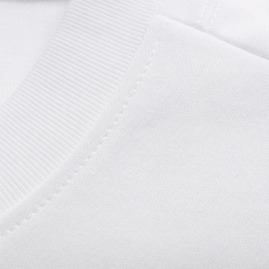 T Shirt Blanc Homme Vintage - close-up détail matière