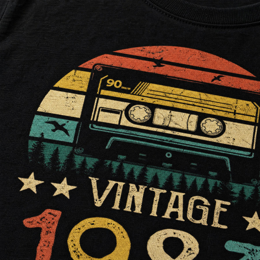 T Shirt Femme Vintage 1983 - close-up détail matière