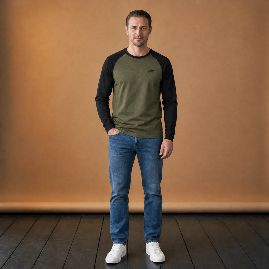 T-shirt raglan homme manches longues bicolore - VETEMENT Studio HOMME