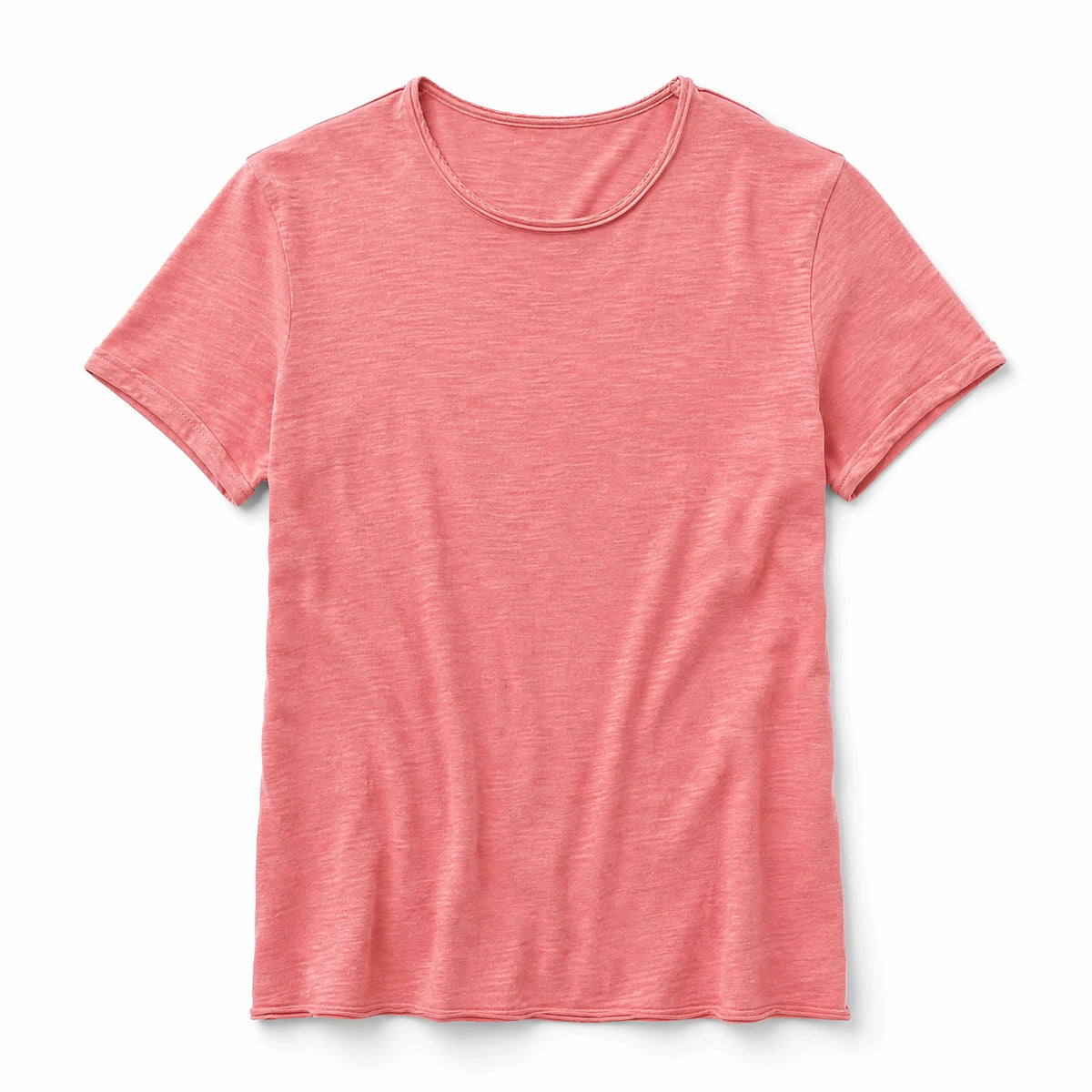 T-shirt vintage à manches courtes de couleur unie - image principale