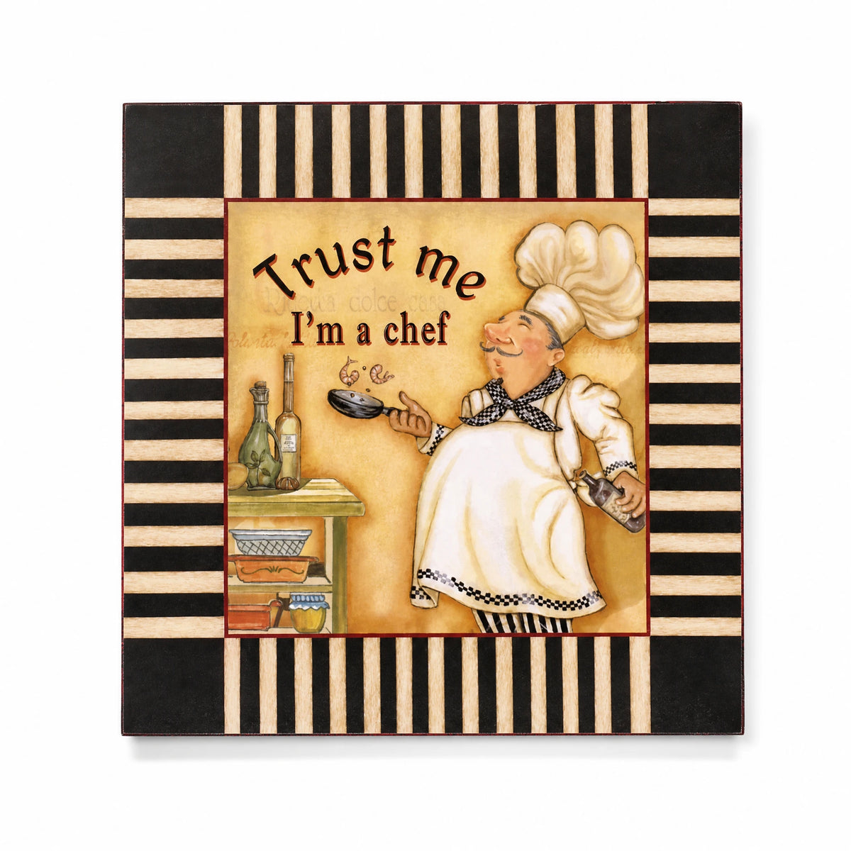 Tableau Cuisine Vintage avec Chef Humoristique - image principale