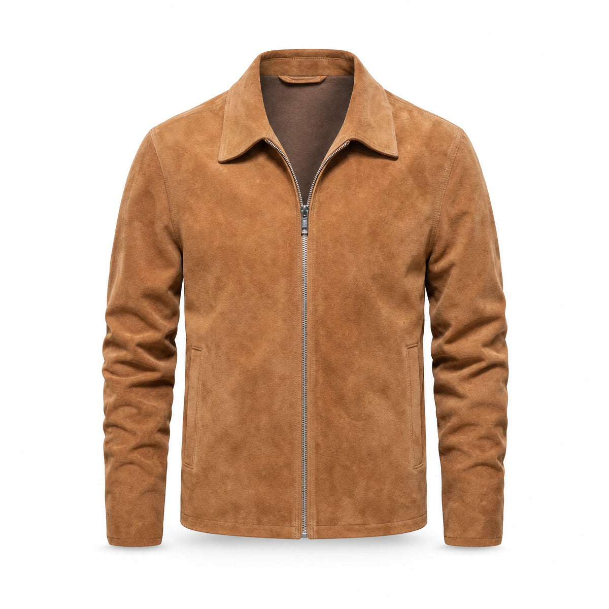 Veste à revers en daim vintage pour homme - image principale