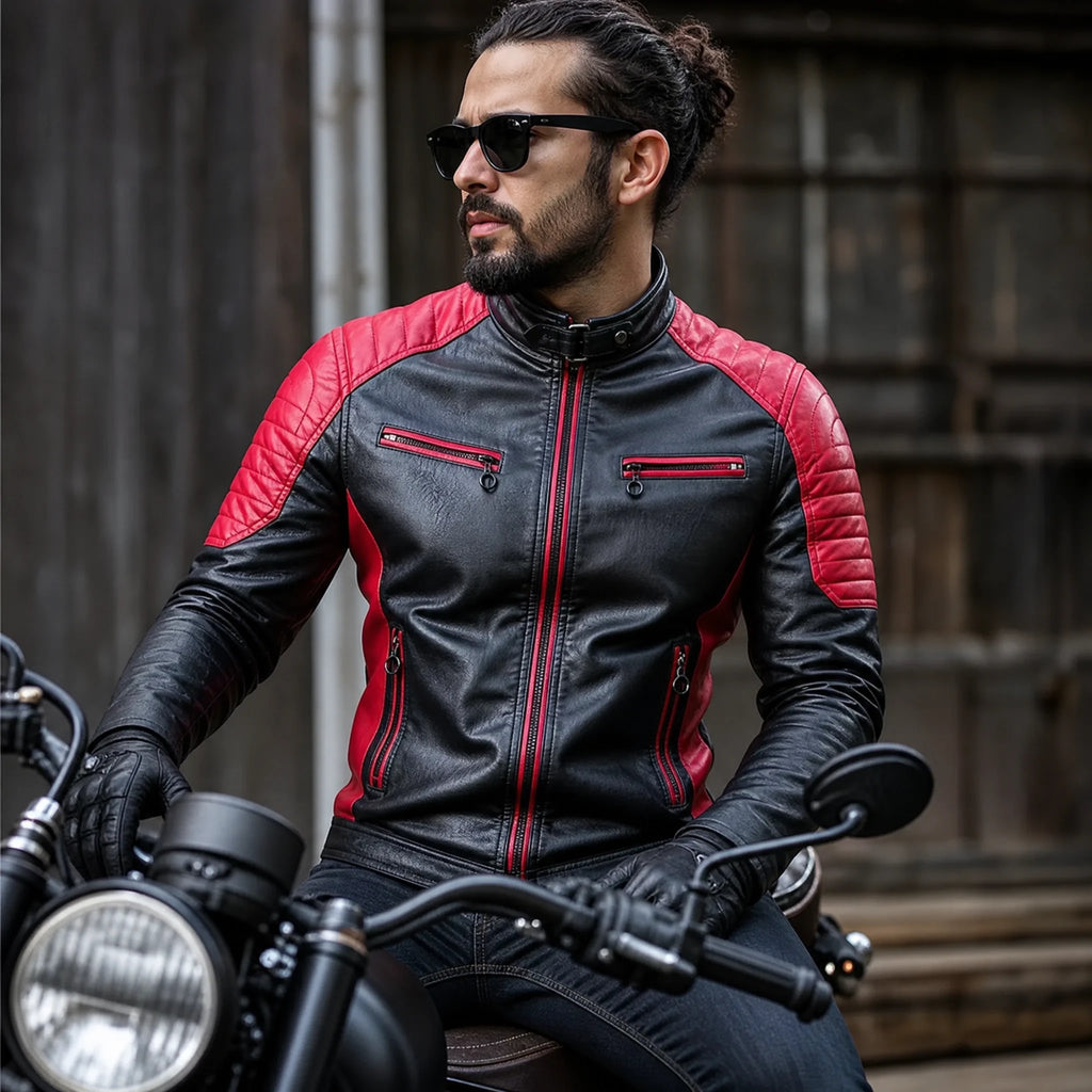 Veste de couture en PU vintage - Utilisation GLOBALE