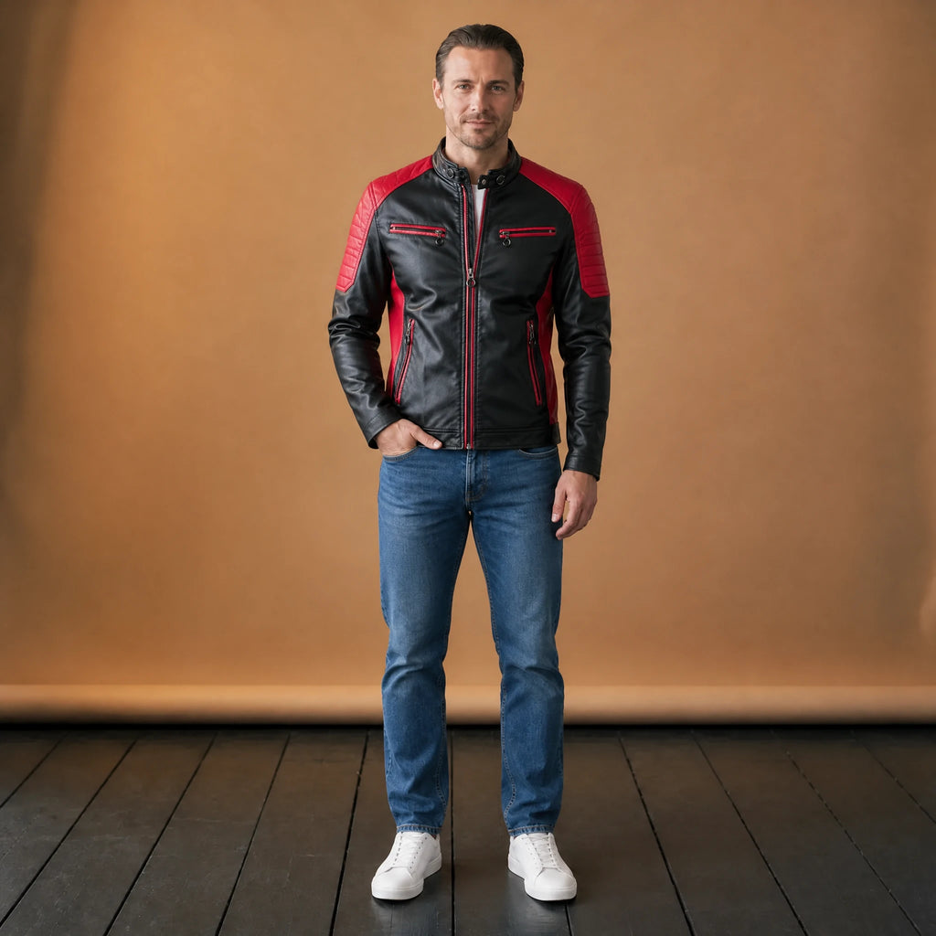 Veste de couture en PU vintage - VETEMENT Studio HOMME