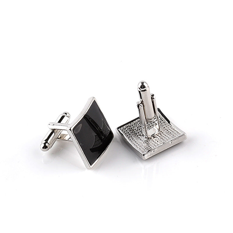 boutons-de-manchette-degoulinant-dhuile-carree-vintage