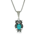 collier-pendentif-hibou-turquoise-vintage