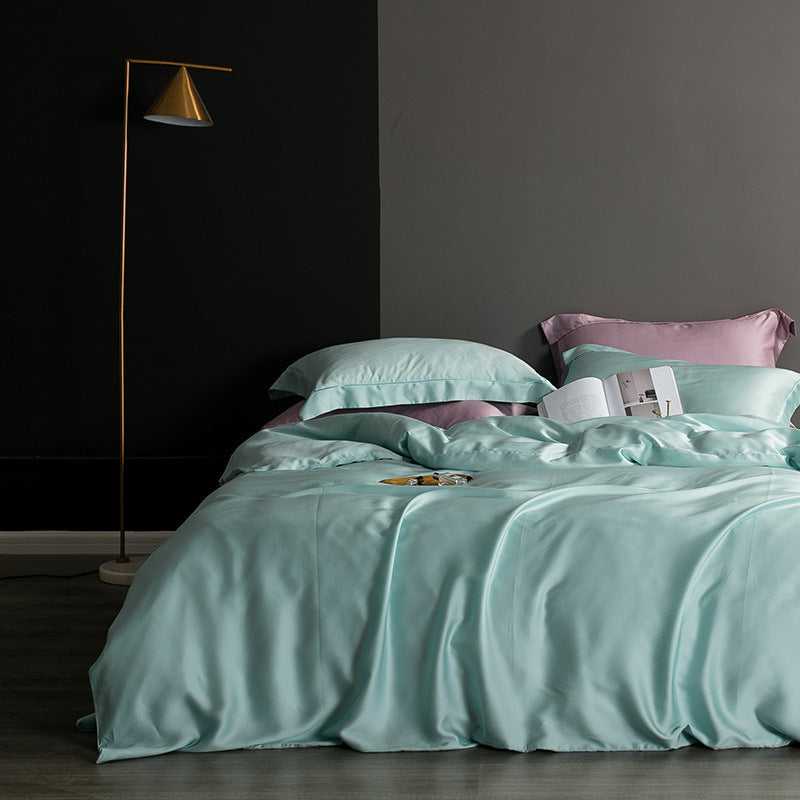 drap-de-housse-de-couette-simple-en-soie-vintage
