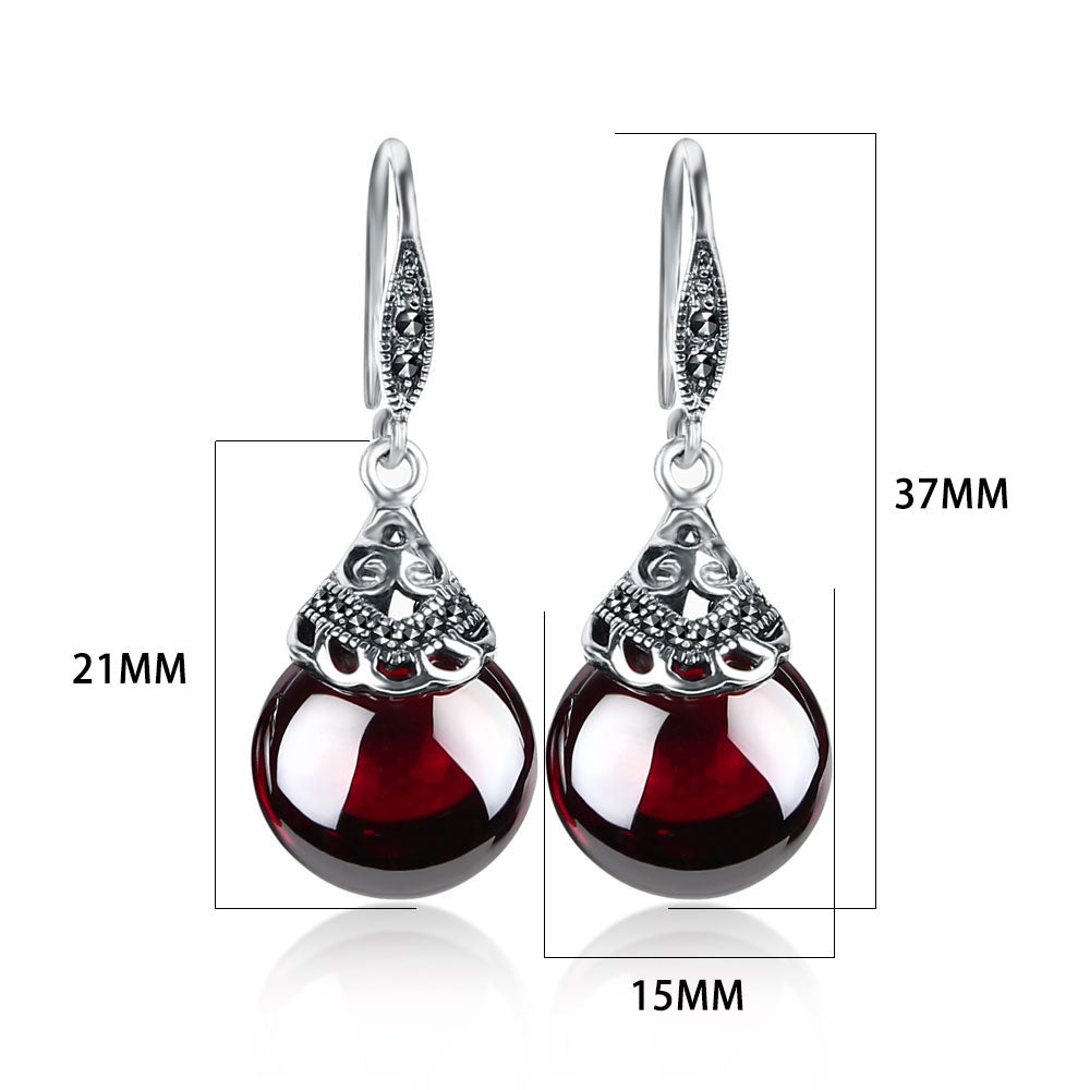 boucles-doreilles-grenat-rond-vintage
