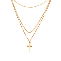 collier-multicouche-croix-vintage