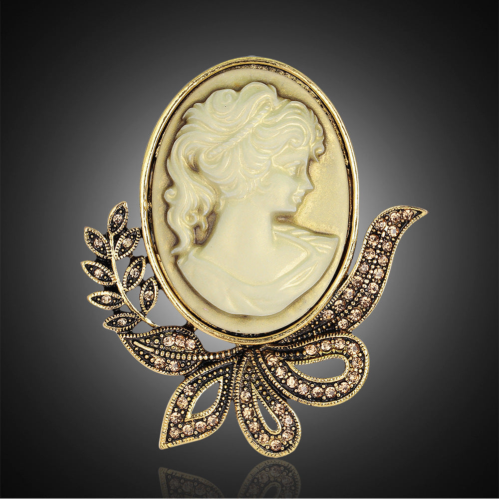 broche-tete-de-beaute-vintage-en-alliage-incruste-de-diamants